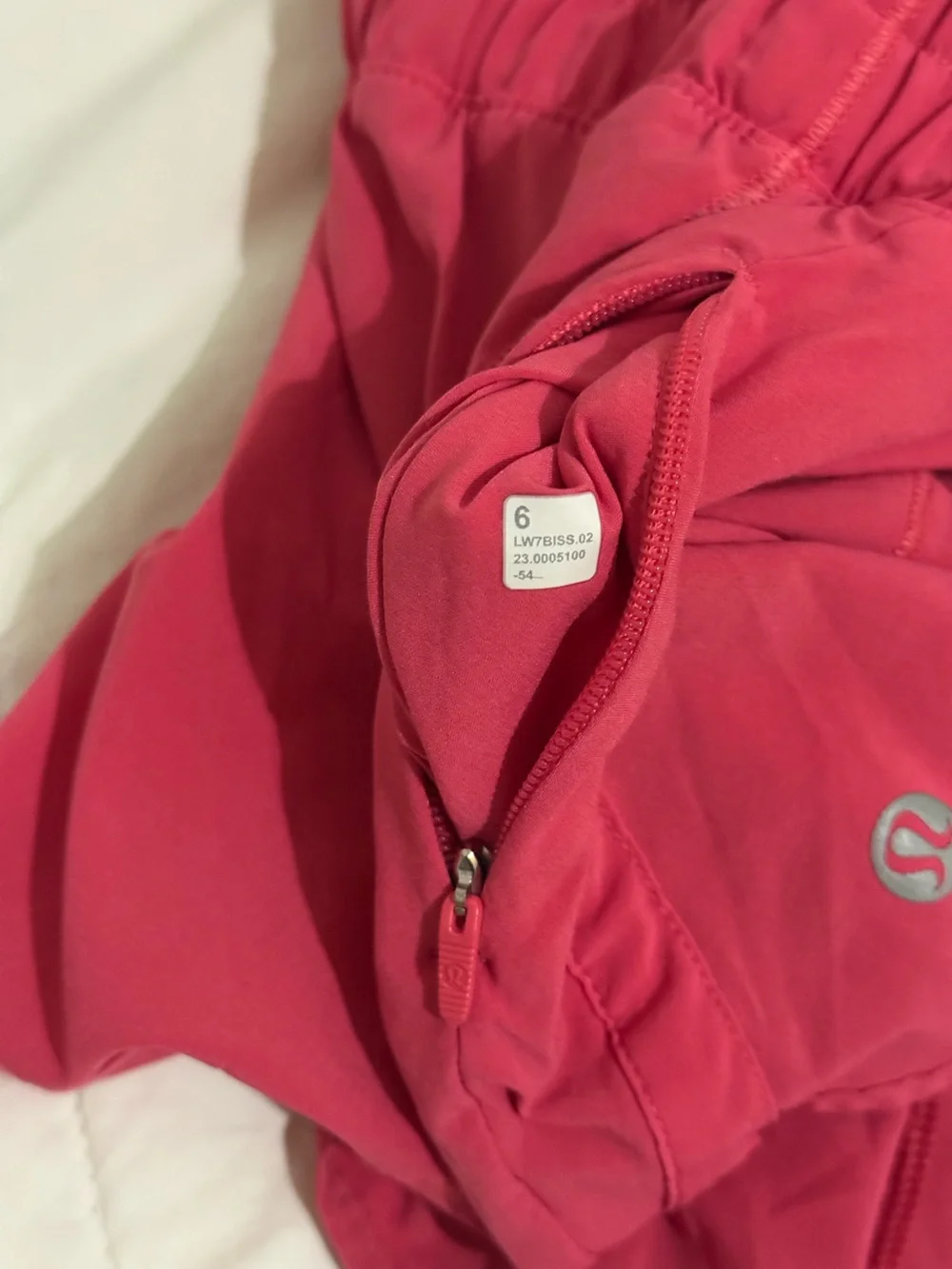 lululemon athletica Women's Bright Pink Smocked Waist Running Shorts
